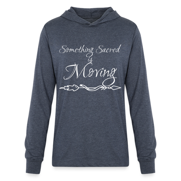 Something Sacred Unisex Long Sleeve Hoodie Shirt - heather navy