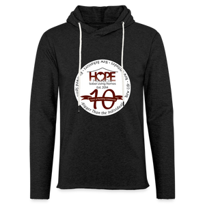 Hope Manor 10 Year Logo Unisex Lightweight Hoodie Shirt - charcoal grey