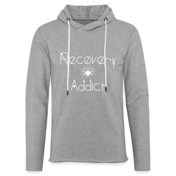 Recovery Addict Unisex Lightweight Terry Hoodie - heather gray