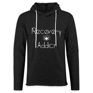 Recovery Addict Unisex Lightweight Terry Hoodie - charcoal grey