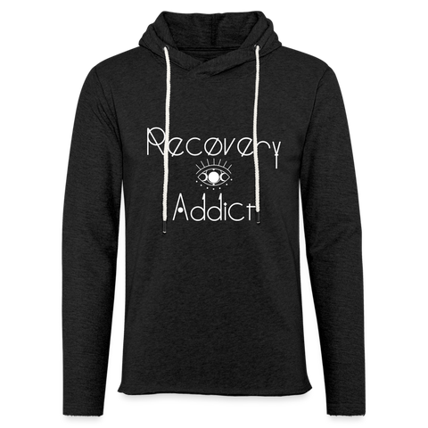 Recovery Addict Unisex Lightweight Terry Hoodie - charcoal grey