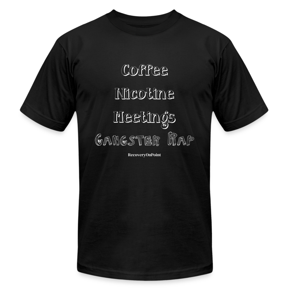 Coffee Nicotine Meetings Gangster Rap TShirt - black
