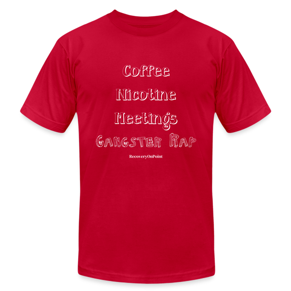 Coffee Nicotine Meetings Gangster Rap TShirt - red