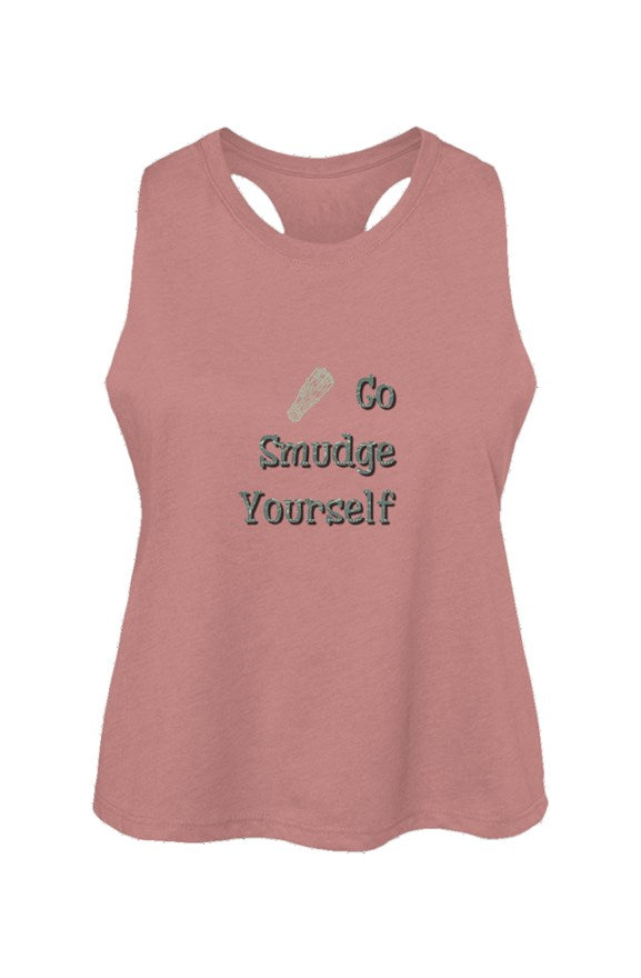 Go Smudge Yourself Racerback Cropped Tank