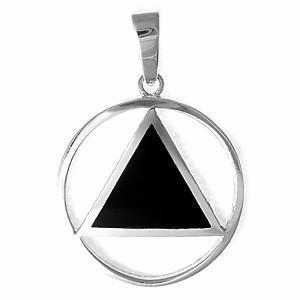 Large Black Triangle Pendant