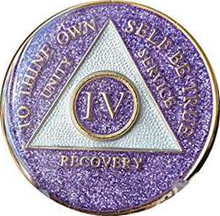 AA Tri Color Medallion Glitter Lavender 1-50 Years