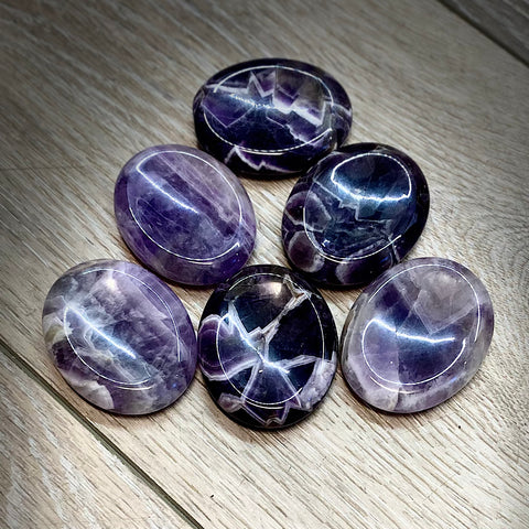 Unetched Amethyst Worry Stone