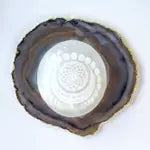Manifest Moon Etched Selenite Palm Stone
