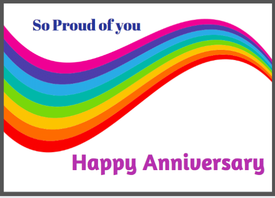 Sobriety Anniversary Rainbow Greeting Card