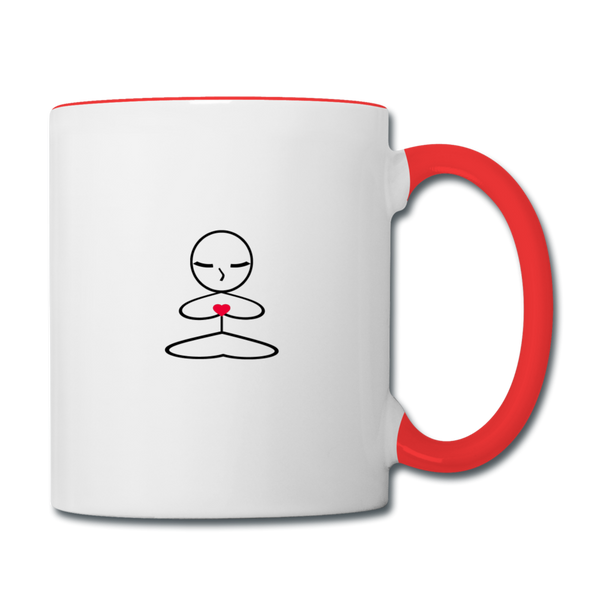 Serene Dude Contrast Coffee Mug - white/red