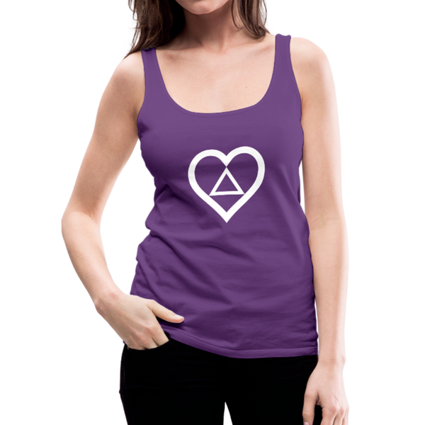 Heart Triangle Women’s Premium Tank Top - purple