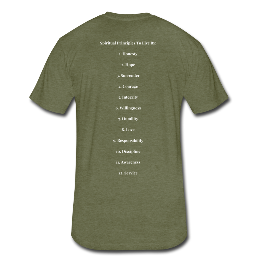 Spiritual Principles Tshirt - heather military green