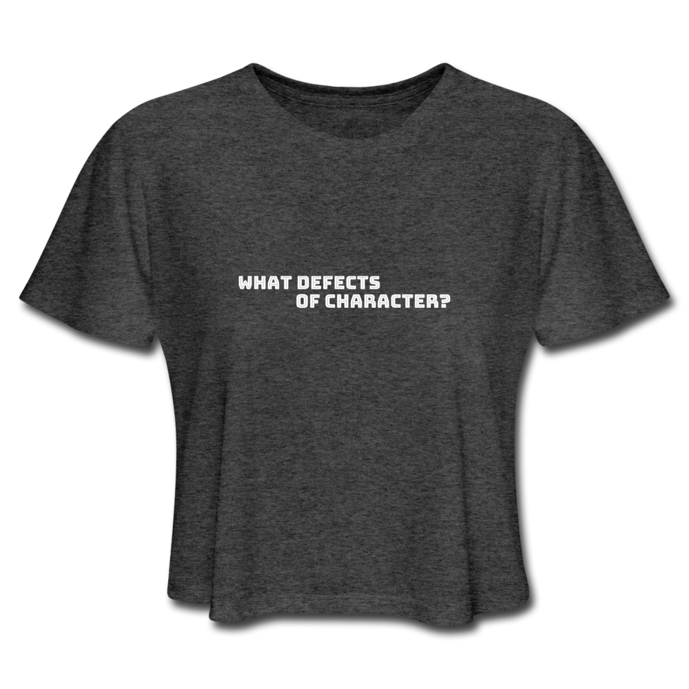 What Defects Of Character Cropped TShirt - deep heather