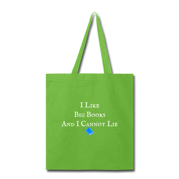 Big Book Tote Bag - lime green