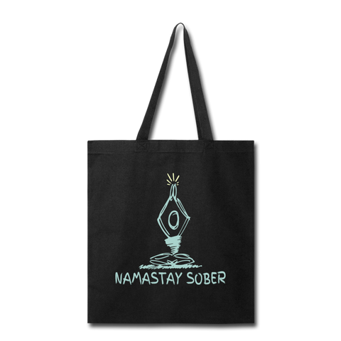 Namastay Sober Tote Bag - black