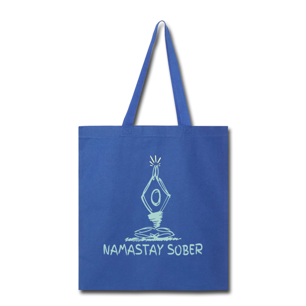 Namastay Sober Tote Bag - royal blue