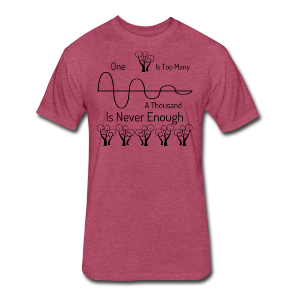 One is too Many Cotton/Poly TShirt - heather burgundy