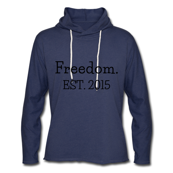 Freedom. EST. 2015 Unisex Lightweight Terry Hoodie - heather navy
