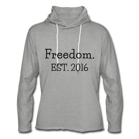 Freedom. EST. 2016 Unisex Lightweight Terry Hoodie - heather gray