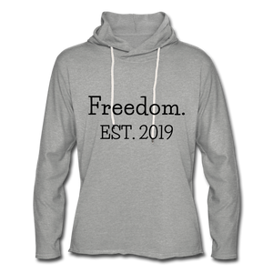 Freedom. EST. 2019 Unisex Lightweight Terry Hoodie - heather gray