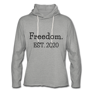 Freedom. EST. 2020 Unisex Lightweight Terry Hoodie - heather gray