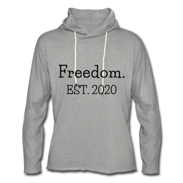 Freedom. EST. 2020 Unisex Lightweight Terry Hoodie - heather gray