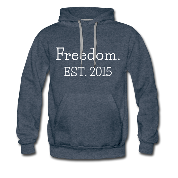 Freedom. EST. 2015 Premium Hoodie - heather denim