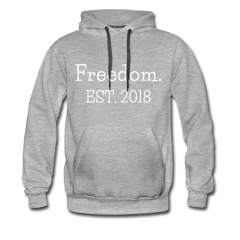 Freedom. EST. 2018 Premium Hoodie - heather gray