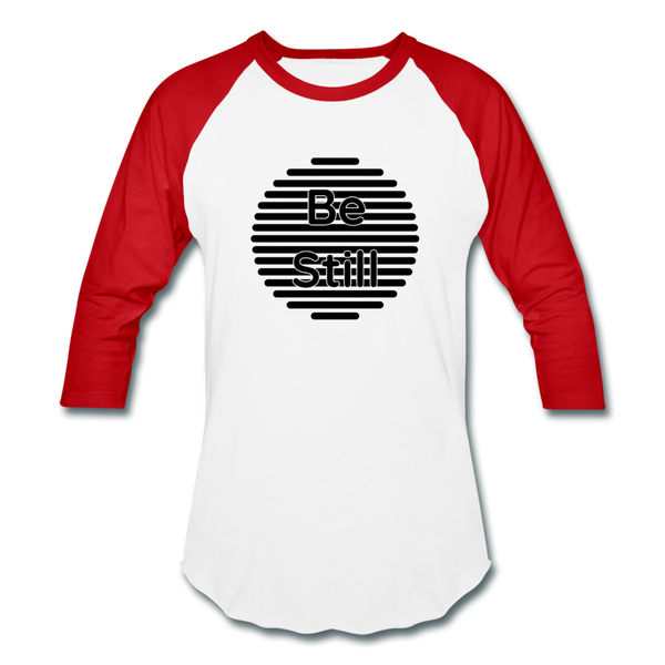 Be Still Baseball TShirt - white/red