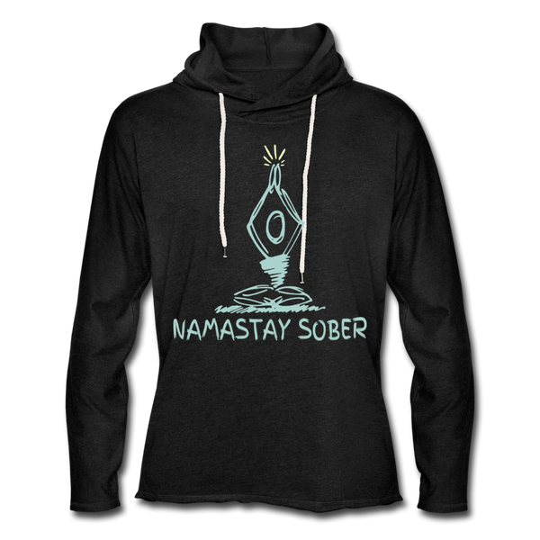 Namastay Sober Lightweight Hoodie - charcoal gray