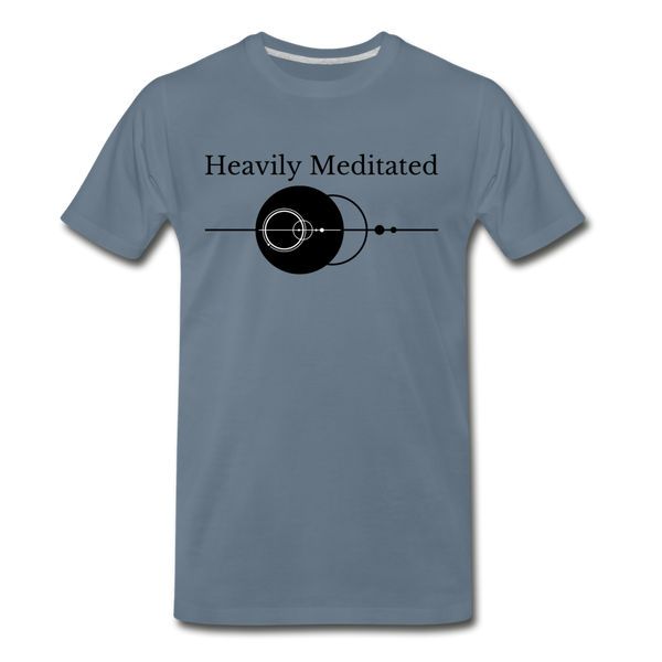 Heavily Meditated Men's Premium TShirt - steel blue