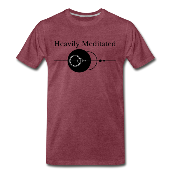 Heavily Meditated Men's Premium TShirt - heather burgundy