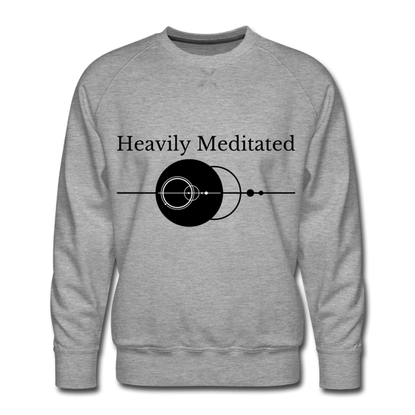 Heavily Meditated Men’s Premium Sweatshirt - heather gray