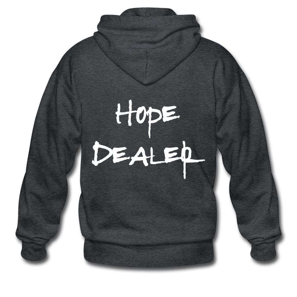Hope Dealer Heavy Blend Zip Hoodie - deep heather
