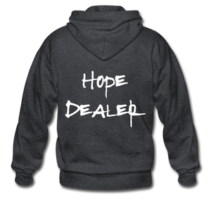 Hope Dealer Heavy Blend Zip Hoodie - deep heather