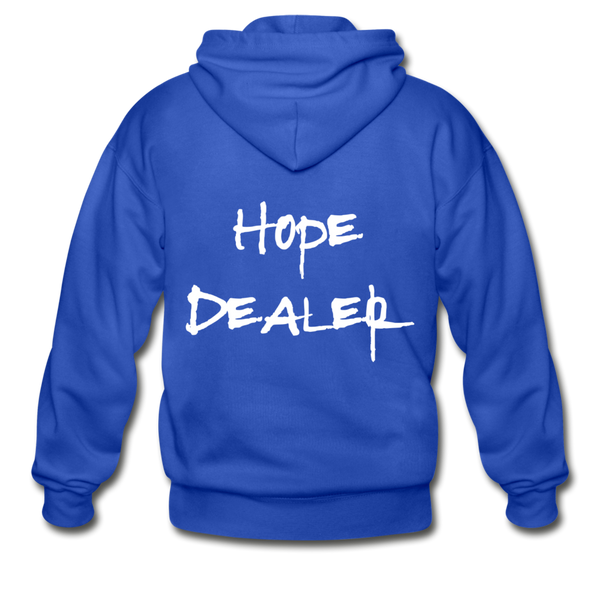 Hope Dealer Heavy Blend Zip Hoodie - royal blue