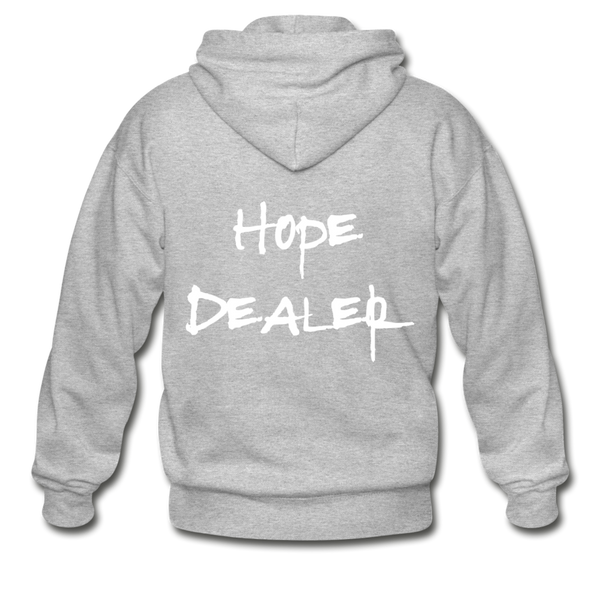 Hope Dealer Heavy Blend Zip Hoodie - heather gray