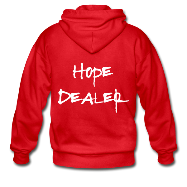 Hope Dealer Heavy Blend Zip Hoodie - red