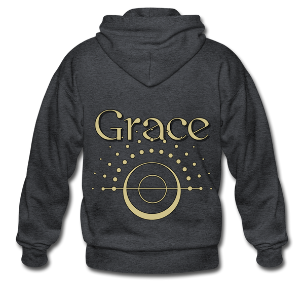Grace Circles Zip Hoodie - deep heather