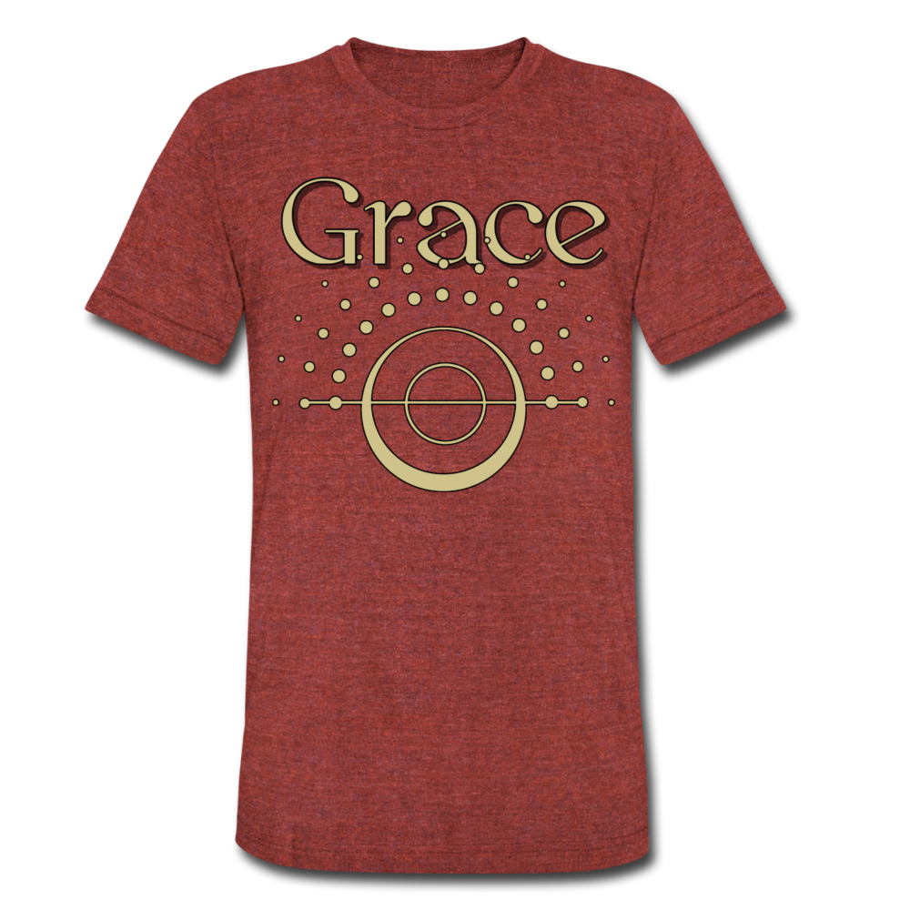 Grace Circles TShirt - heather cranberry