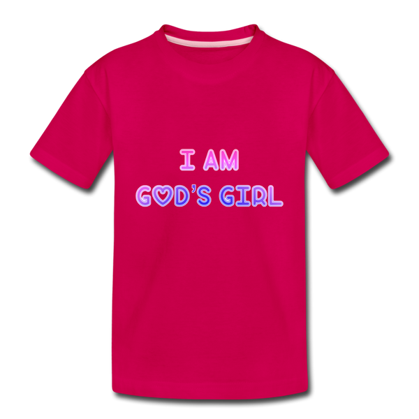 God's Girl Kid's TShirt - dark pink