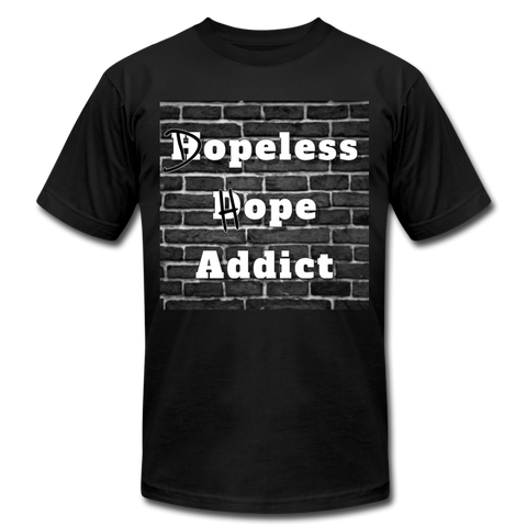 Dopeless Hope Addict Unisex Tshirt in Black - black