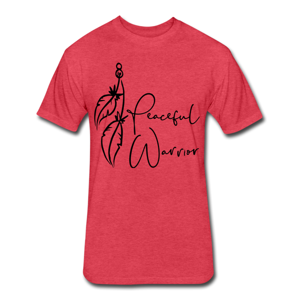 Peaceful Warrior Unisex Tshirt - 6 Color Options - heather red