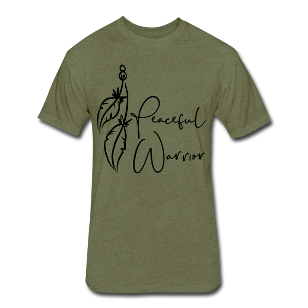 Peaceful Warrior Unisex Tshirt - 6 Color Options - heather military green