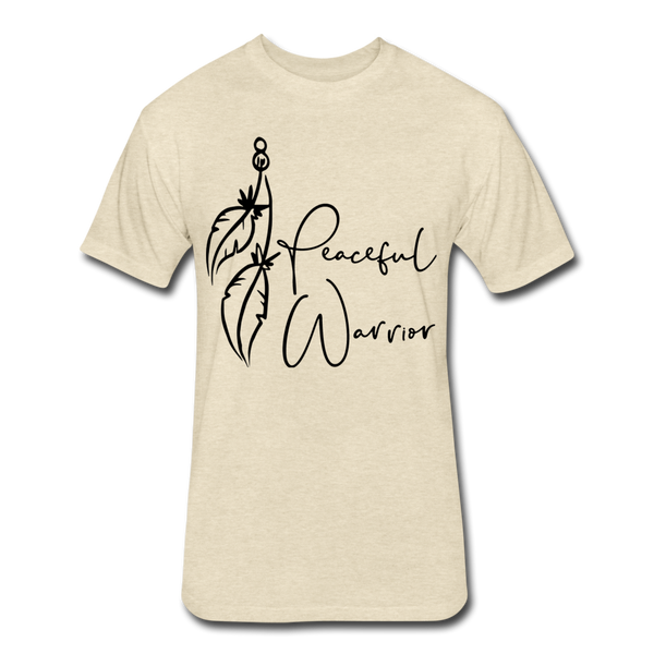 Peaceful Warrior Unisex Tshirt - 6 Color Options - heather cream