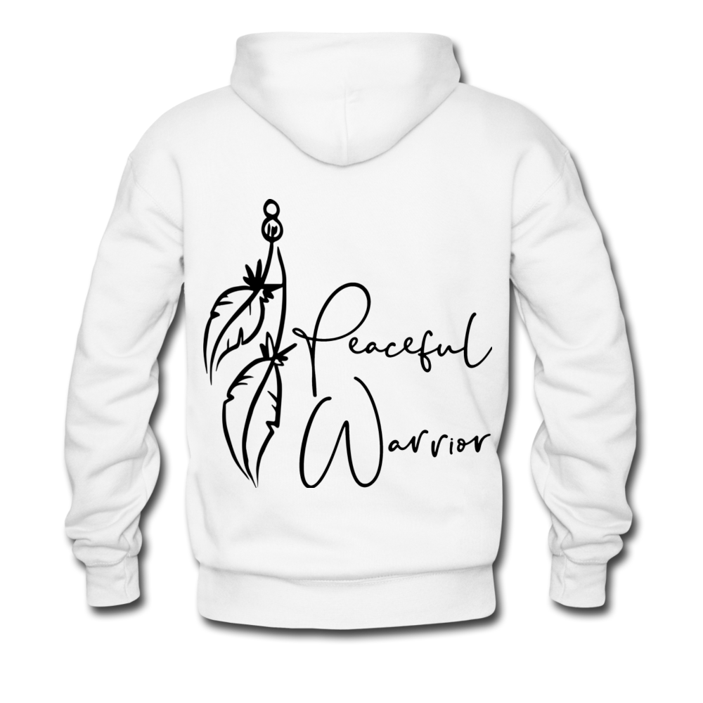 Peaceful Warrior Hoodie - 4 Color Options - white