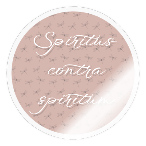 Spiritus contra spiritum Dragonfly Sticker - transparent glossy