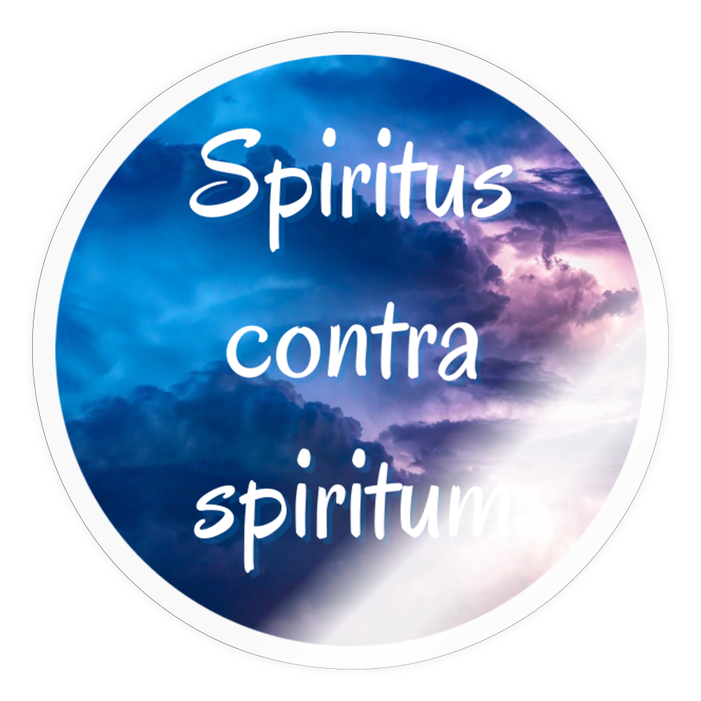 Spiritus contra spiritum Clouds Sticker - transparent glossy
