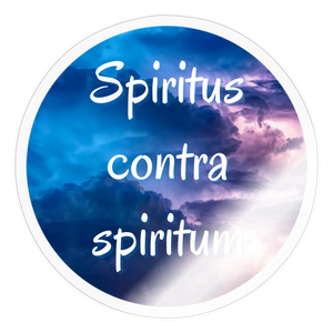 Spiritus contra spiritum Clouds Sticker - transparent glossy