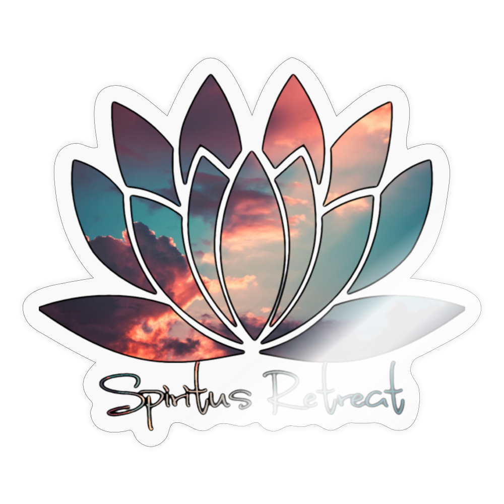 Spiritus Retreat Lotus Sticker - transparent glossy